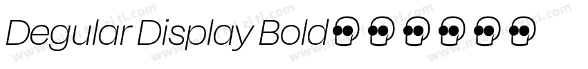 Degular Display Bold字体转换